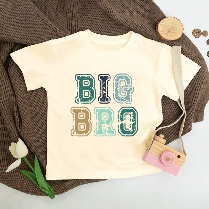 T-shirt assressentipour la famille imprimé Big Brother et Little