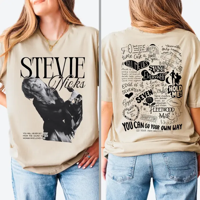 T-shirt Stevie Nicks Vintage Concert TeeMusic Lover Gift Classic Rock Band