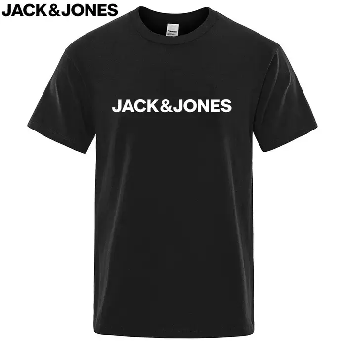100% pur coton Jack Jones T-shirts d'été pour hommes et femmes