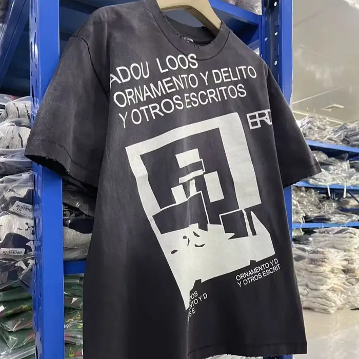 T-shirts à manches courtes imprimés avec lettres américaines pour hommes et femmes