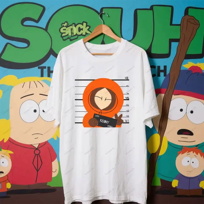 Amusant parc du sud dessin animé t-shirt unisexe femmes hommes