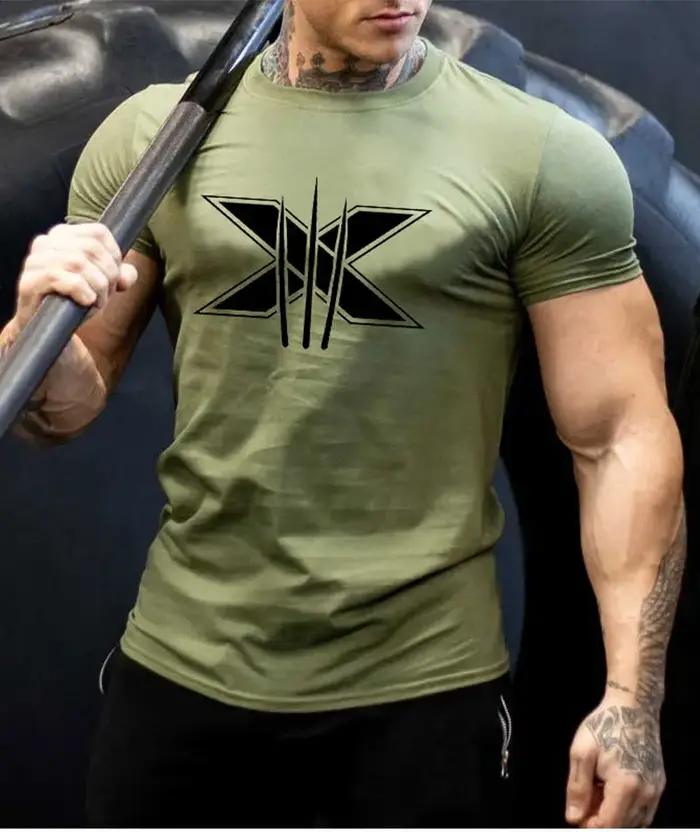 T-shirt pour hommes musculation graphique t-shirts entraînement Fitness