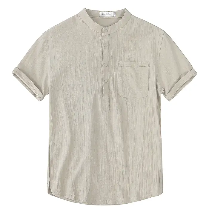 Été nouveau T-shirt à manches courtes pour hommes coton et lin Led décontracté hommes T-shirt chemis