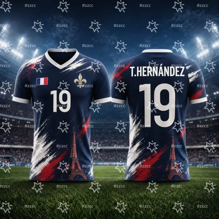 Maillot de football Mbappé N°10 France 2026 – Kit Match & Entraînement – T-shirt Sportif d'été pour Homme