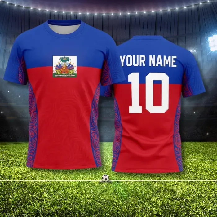 2026 Nouveau Haïti Football T-shirts Sport Casual Haïtien