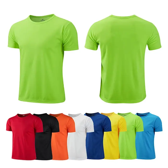 T-shirt à manches courtes à séchage rapide pour hommes et femmes, t-shirt à col rond pour la course