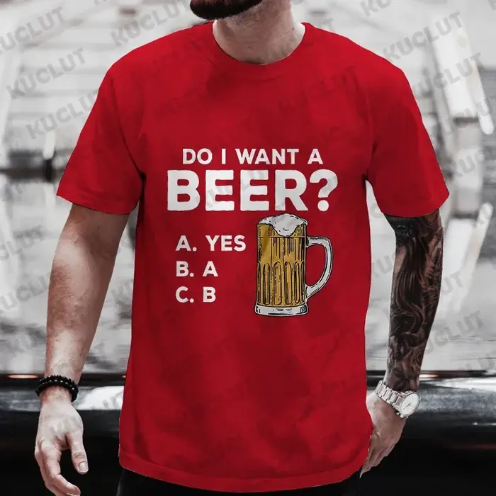 T-shirt pour homme, imprimé bière