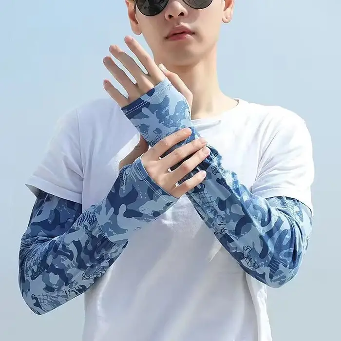 Manches de protection solaire amples camouflage pour hommes et femmes