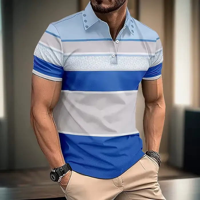 Polo à rayures pour hommes