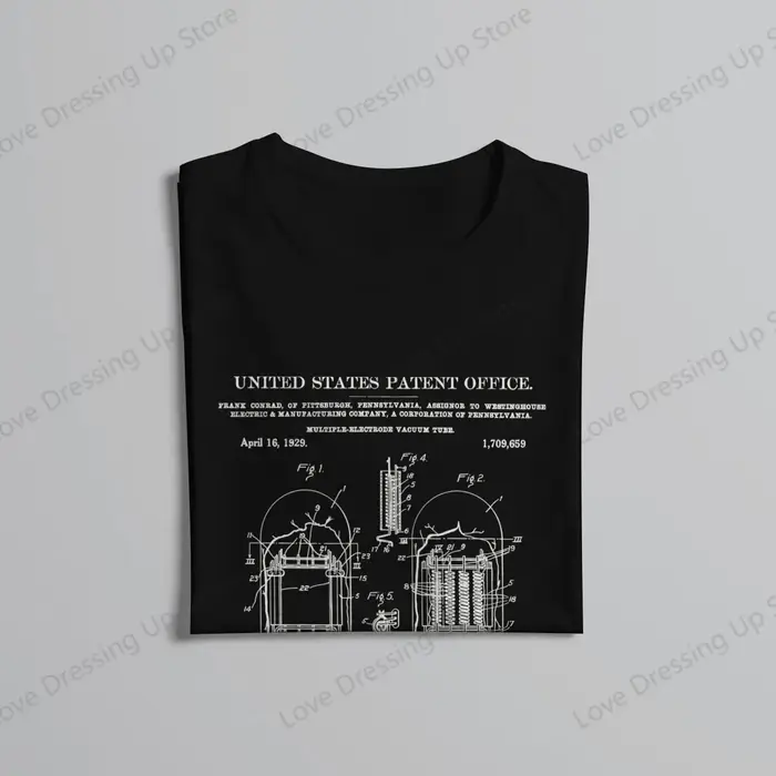T-shirt en coton avec tube sous vide électronique pour homme