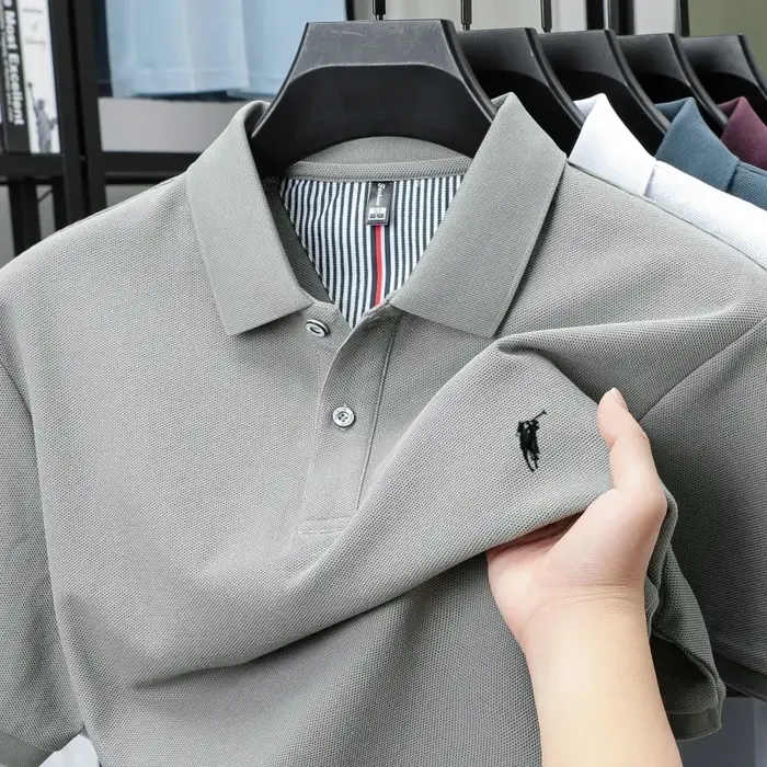Polo à manches courtes 100% coton, marque de luxe haut de gamme, broderie Paul Pony, t-shirt décontr