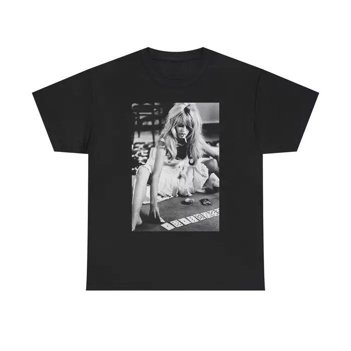 Vintage Rage Brigitte Bardot Play Card1 T-Shirt pour hommes femmes loisirs vêtements de sport T-shir