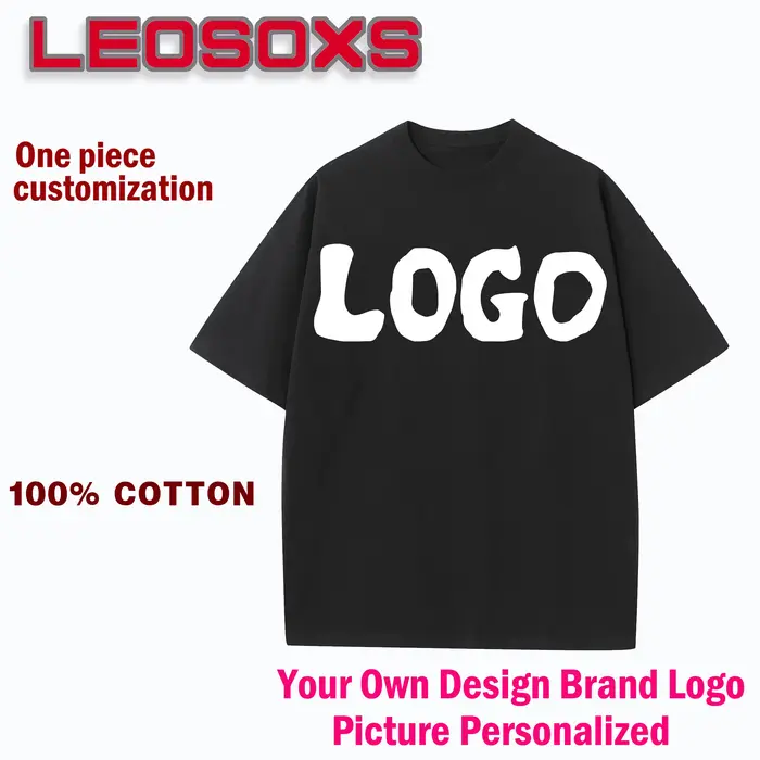 T-shirt unisexe à col rond personnalisable avec logo