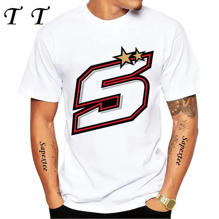 Johann Zarco 5 France GP équitation T-Shirt nouvel été hommes à manches courtes Hip Hop Sport garçon t-shirts occasionnels moto hauts blancs