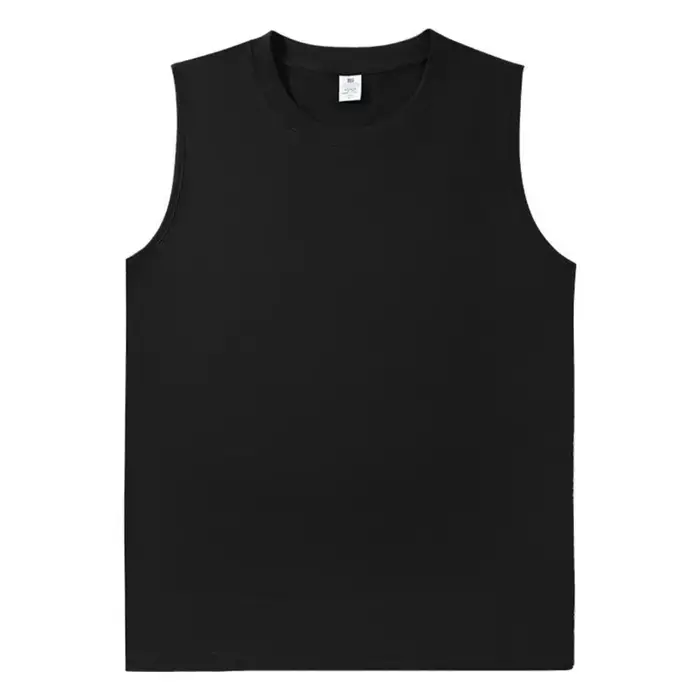 Vente flash - Vêtements d'été pour hommes - Débardeur basique élastique en coton pur - T-shirt sans manches