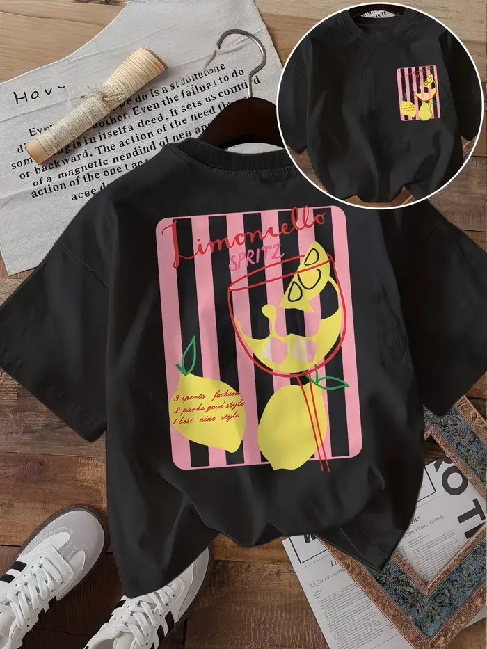 T-shirt graphique Limoncello Spritz pour femme