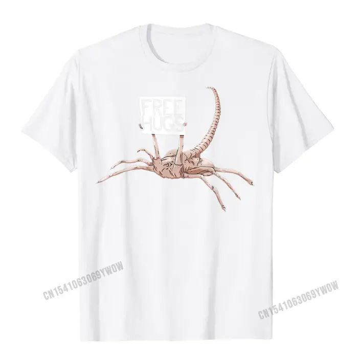 Câlins gratuits drôle Facehugger Aliens T-Shirt Harajuku coton