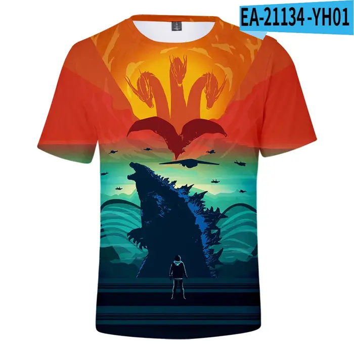 Godzilla Anime t-shirt roi des monstres enfants adulte Gojira été à manches courtes haut Sports de plein air loisirs vêtements cadeaux