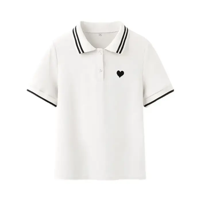 Chemise boutonnée à col polo pour femme