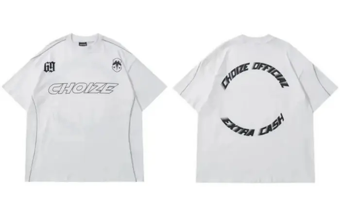 T-shirt col rond en polyester micro élastique respirant pour hommes, à la mode, 69 lettres imprimées
