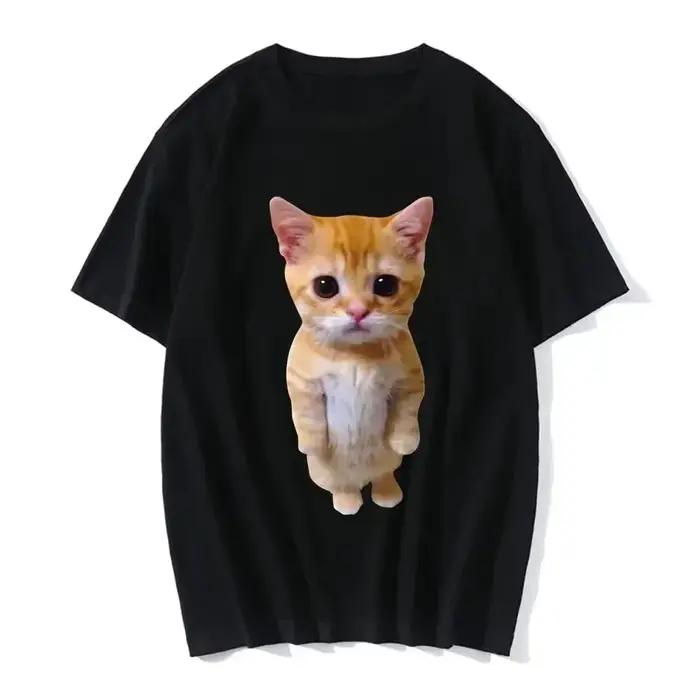T-shirt imprimé chat 3D drôle pour femmes et hommes, vêtements de mode décontractés, chemises Haraju