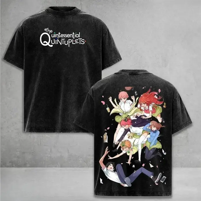 T-shirt imprimé The Quintessential Quintuplets Miku Yotsuba pour hommes et femmes