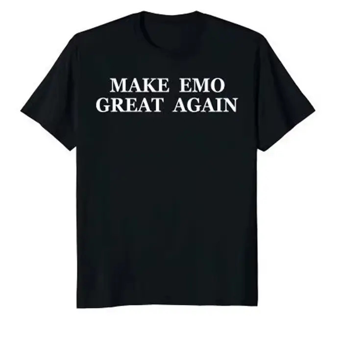 T-shirt col rond femme en coton, estival et à la mode, avec impression de lettres, Make Emo Great Ag