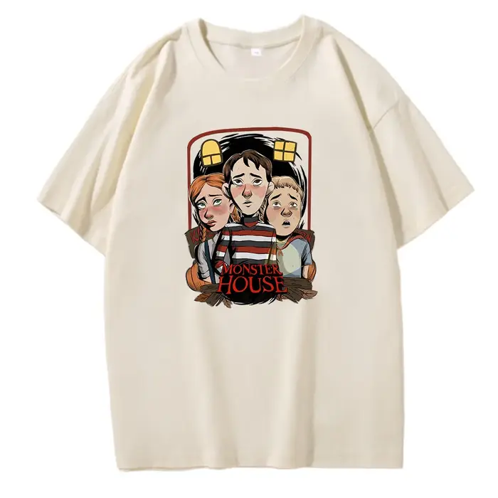 T-shirt imprimé dessin animé Monster House