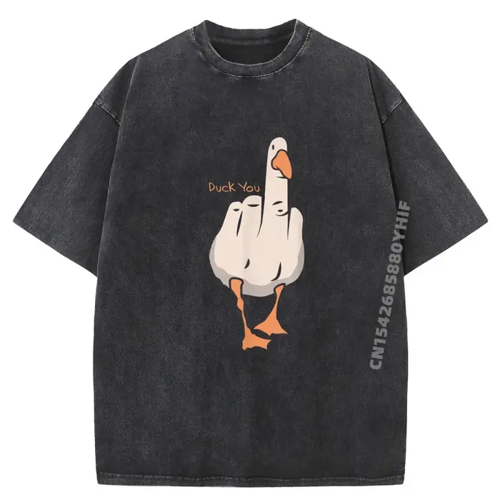 Canard You chemises graphiques hommes à manches courtes t-shirt de haute qualité mode décontracté lavé respirant