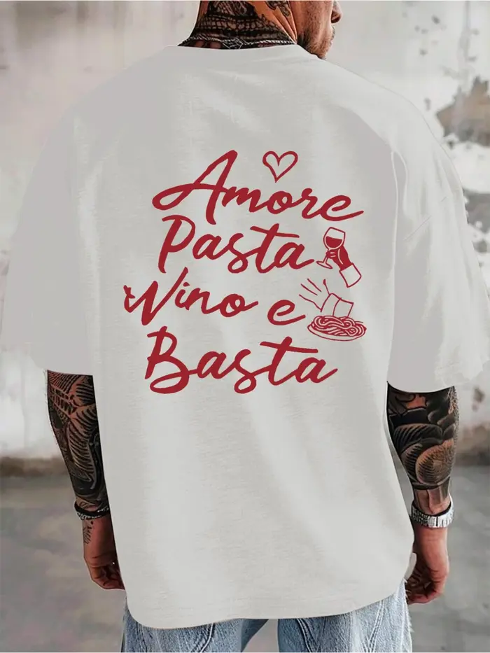 T-shirt pour homme sur le thème du vin italien