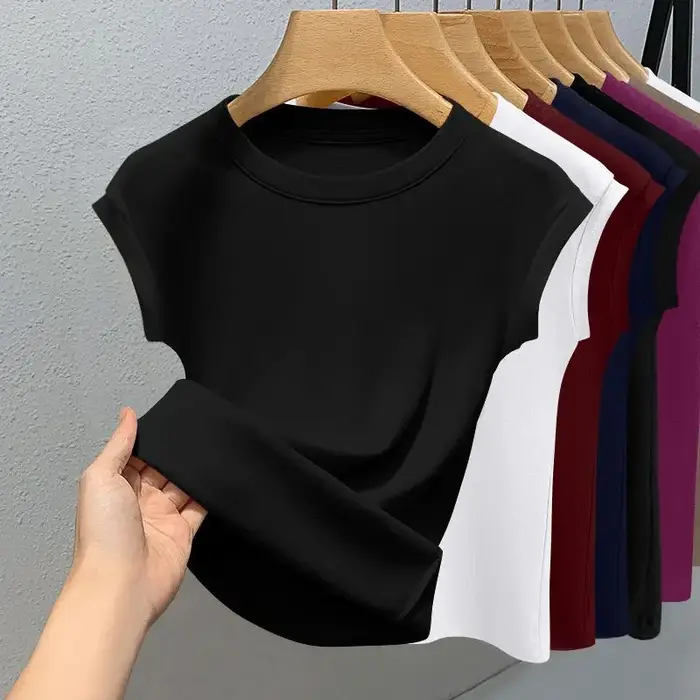 Nouveau T-shirt sans manches pour femme