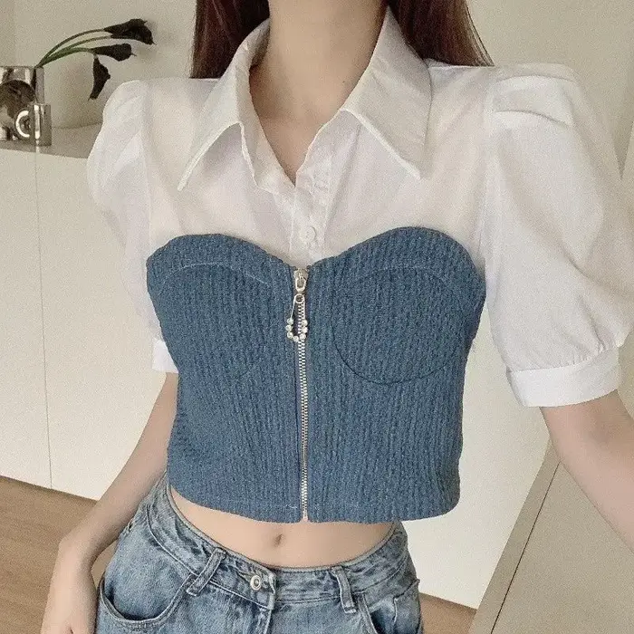 Chemise à col Polo de tempérament français