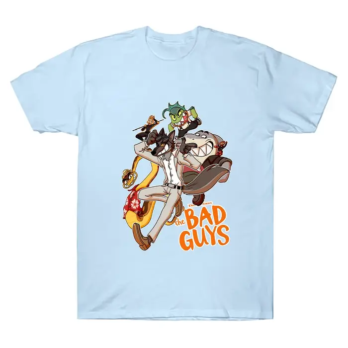 The Bad Guys 2 dessin animé imprimé t-shirts coton cadeau créatif t-shirt été femmes hommes à manches courtes ample respirant vêtements haut