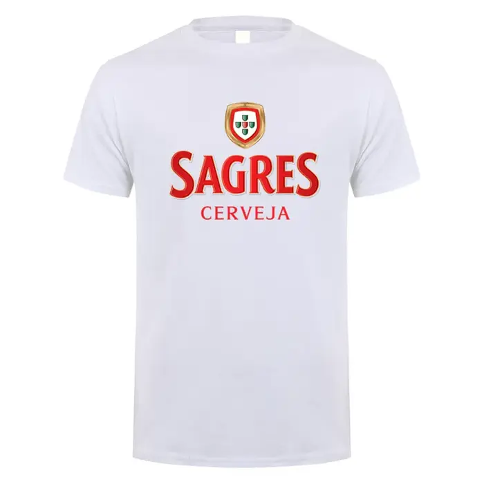 Sagres bière t-shirt hommes T-shirts décontractés été coton à manches courtes hommes dessus frais Sa