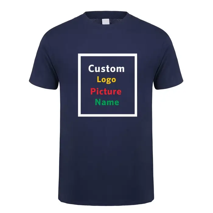 T-Shirt personnalisé faites votre conception Logo texte hommes imprimer équipe d'entreprise
