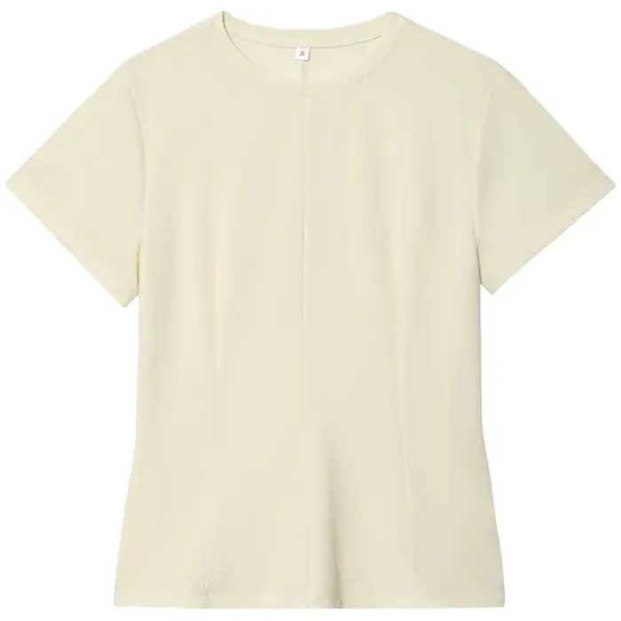 HXAO t-shirt femme jaune violet haut femmes été 2025 décontracté hauts à manches courtes col rond co