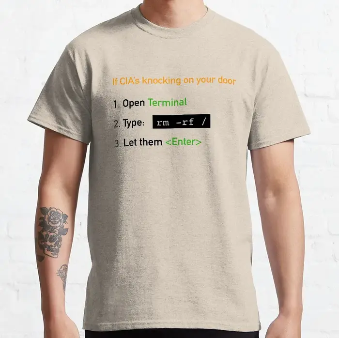 Guide utile-si CIA frapper sur votre porte T-Shirt drôle pour développeur de logiciels hauts de grande taille