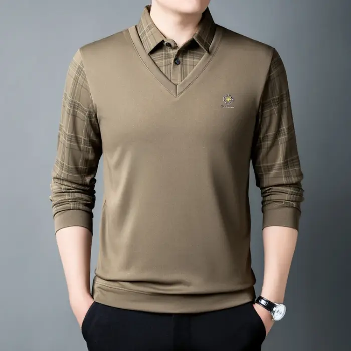 Polo à manches longues pour hommes