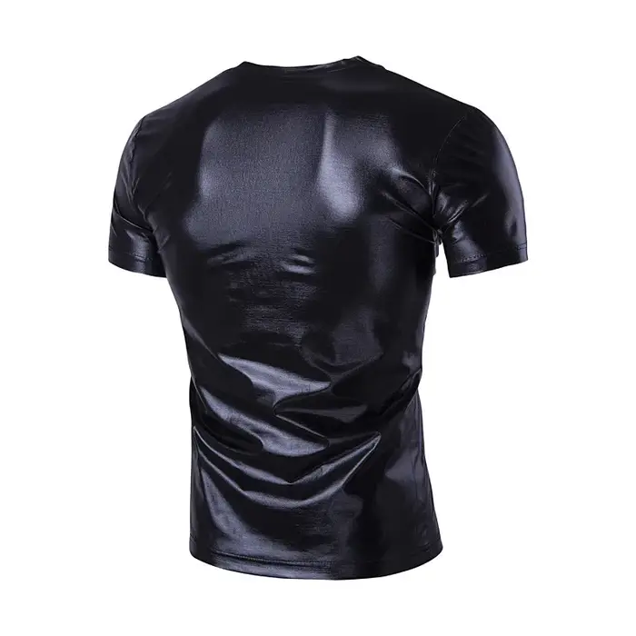 T-shirt Homme Slim Fit à Manches Courtes – Nouvelle Collection Tendance pour Soirées – Coton Décontracté à Surface Brillante – Offre Spéciale de la Saison