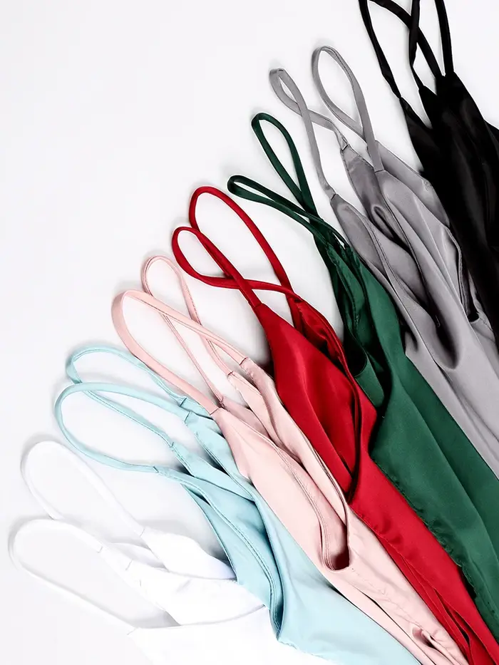 Injprecious-Haut à bretelles spaghetti pour femme