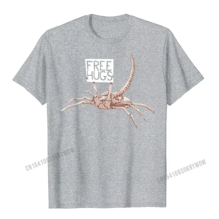 Câlins gratuits drôle Facehugger Aliens T-Shirt Harajuku coton