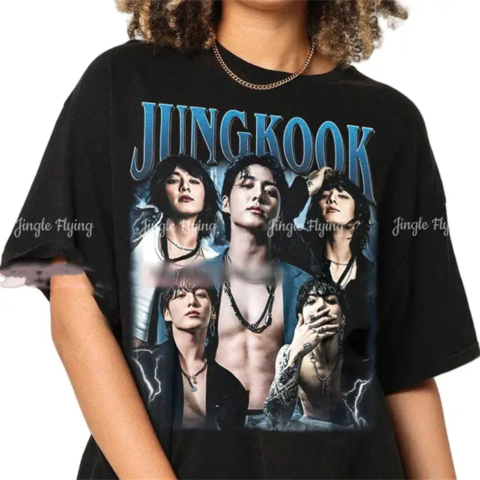 100% coton limité t-shirt Jungkook coréen Pop t-shirt Vintage unisexe chemise