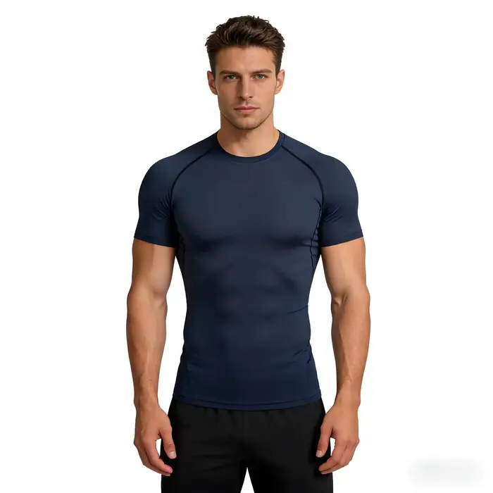 T-shirt de compression personnalisé à séchage rapide pour hommes et femmes