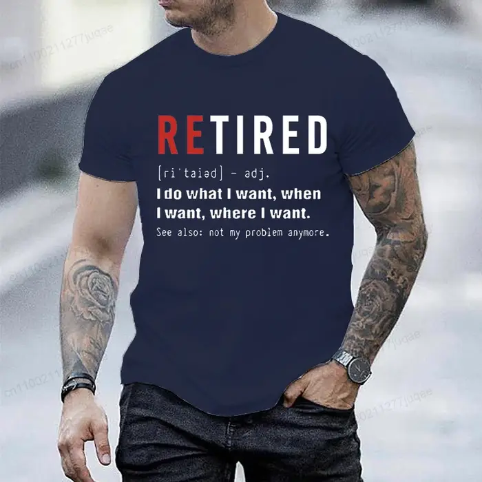 T-Shirt de défi retraité pour hommes et femmes