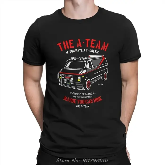 T-shirt unisexe à manches courtes et col rond, vêtements College en coton, t-shirt The A-Team ELI, H