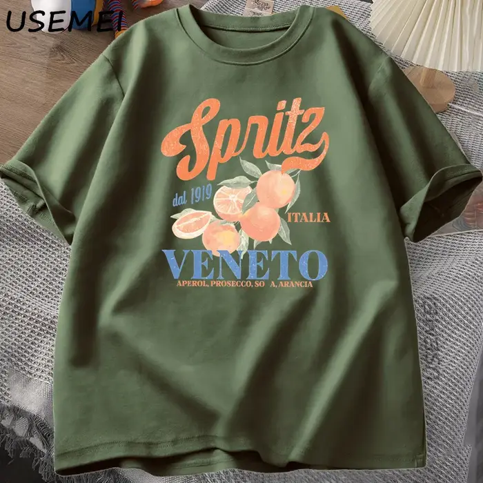 Cocktail italien Spritz T-Shirt hommes femmes été Vintage Boho Italia graphique
